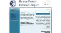 Desktop Screenshot of potomacchapterhumanfactorsandergonomicssociety.camp7.org